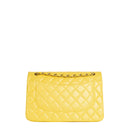 sac de seconde main timeless chanel  en cuir jaune  dos