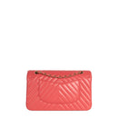 sac de seconde main timeless chanel  en cuir rose  dos