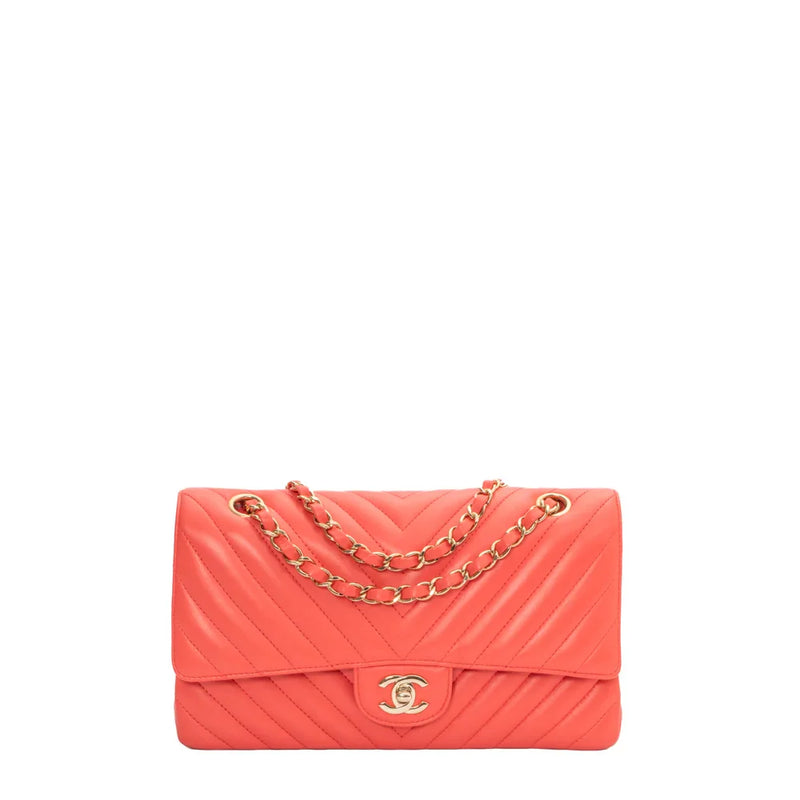 sac de seconde main timeless chanel  en cuir rose face