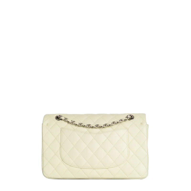 sac de seconde main timeless chanel  en cuir beige dos