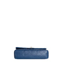 sac de seconde main timeless chanel  en cuir bleu bas