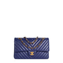 sac de seconde main timeless chanel  en cuir violet face