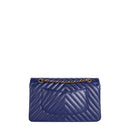 sac de seconde main timeless chanel  en cuir violet dos