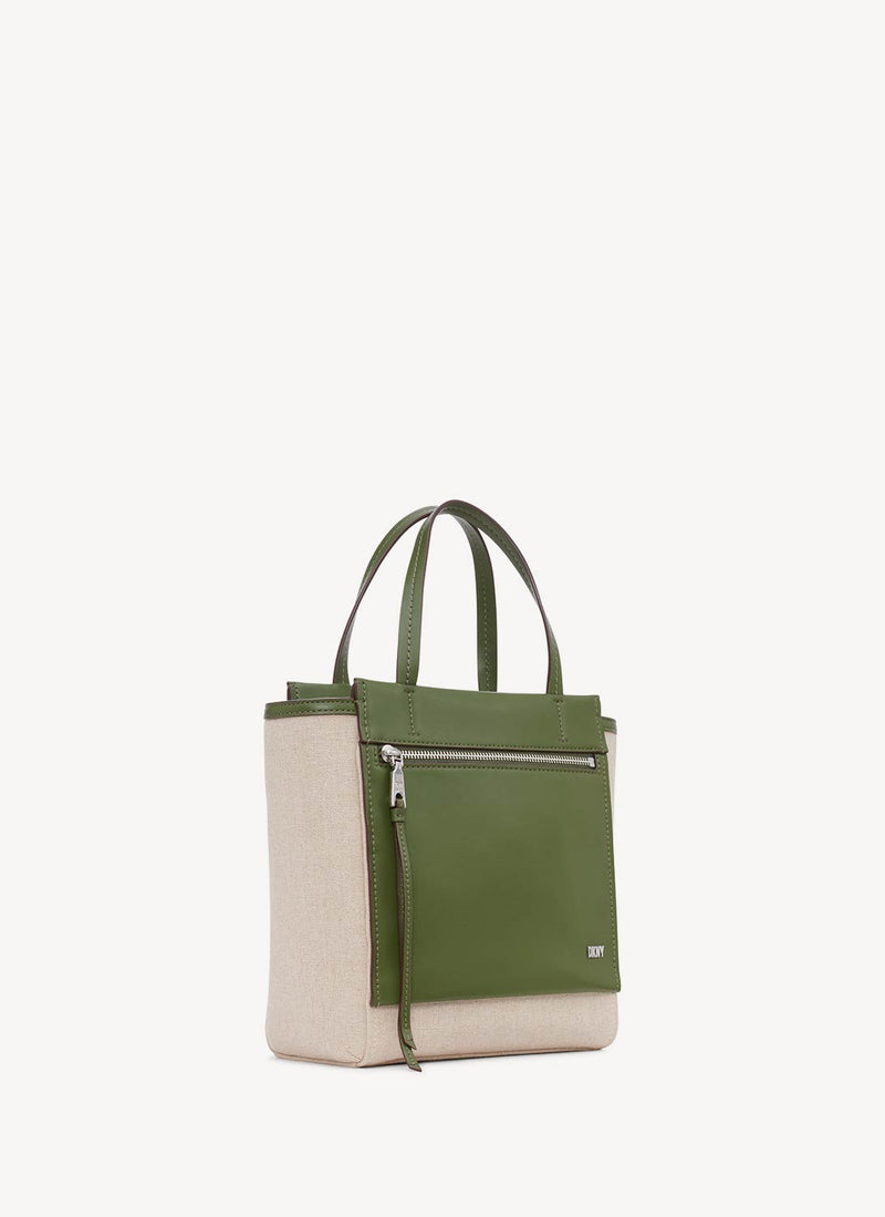 Dkny - Sac Tote Porte Croise Pax Ns - Naturel/ Army - Femme