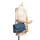 sac de seconde main trendy cc chanel en cuir bleu  porté 2