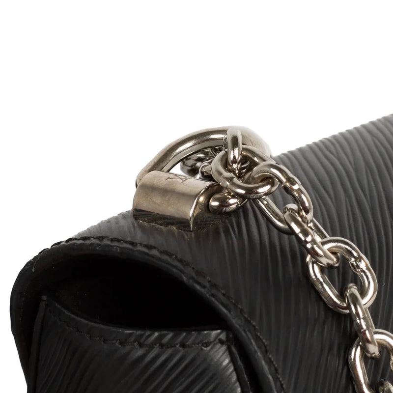 sac de seconde main twist louis vuitton en cuir épi noir défaut 2