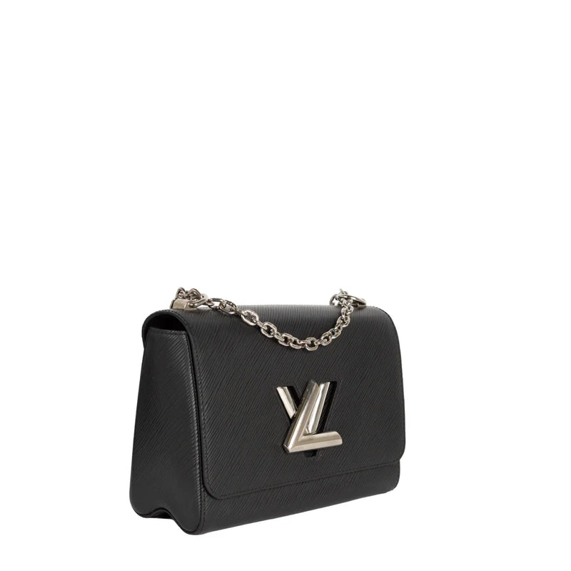 sac de seconde main twist louis vuitton en cuir épi noir côté