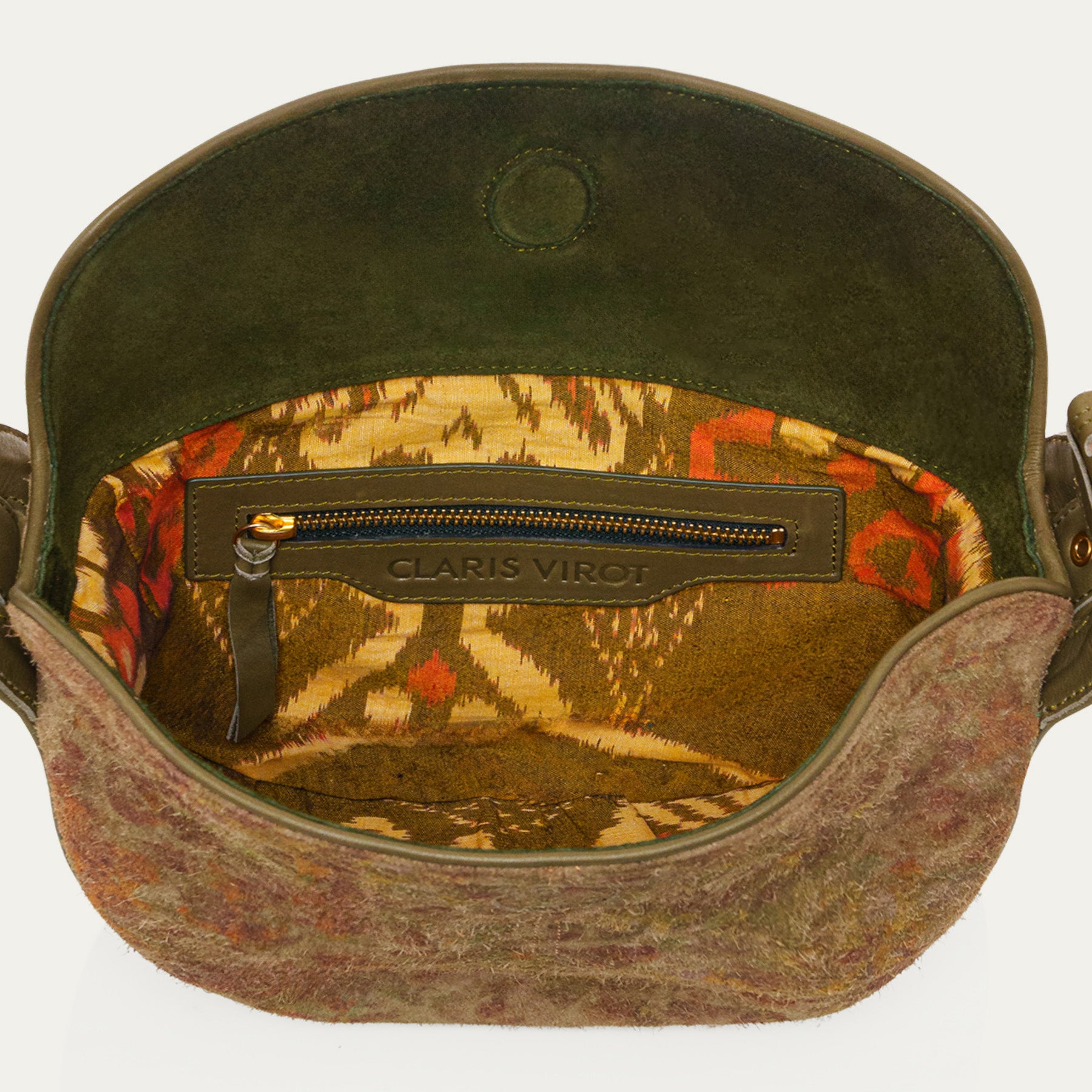 Sac Veau Velours Estelle Papyrus