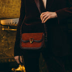 Sac Veau Velours Mini Manon Brique