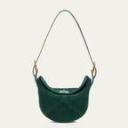 Sac Veau Velours & Python Estelle Vert Jade Bleu Lotus
