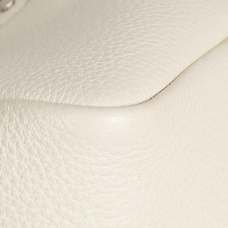 sac de seconde main vitello daino prada en cuir blanc coin