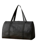 Sac de voyage pliant GYL coloris noir vue trois quarts avec logo Créateur de Bagages depuis 1970