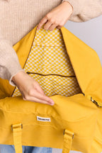 Grande borsa da viaggio unisex Yves color zafferano, tasca interna