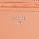 sac de seconde main woc chanel  en cuir rose  label