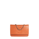 Chanel - Sac Wallet On Chain Edition Limitée En Cuir Orange