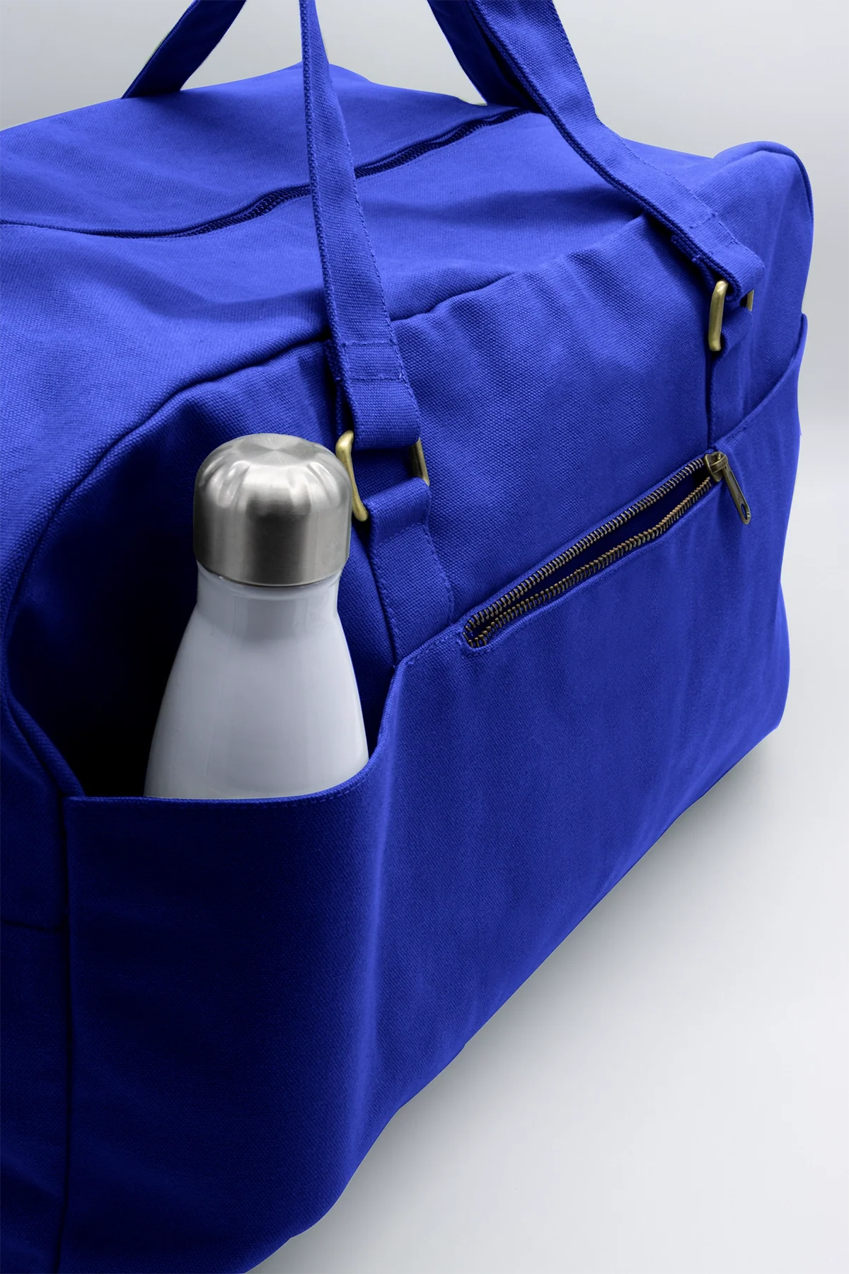 Bolsa de viaje grande Yves azul eléctrico bolsillos traseros