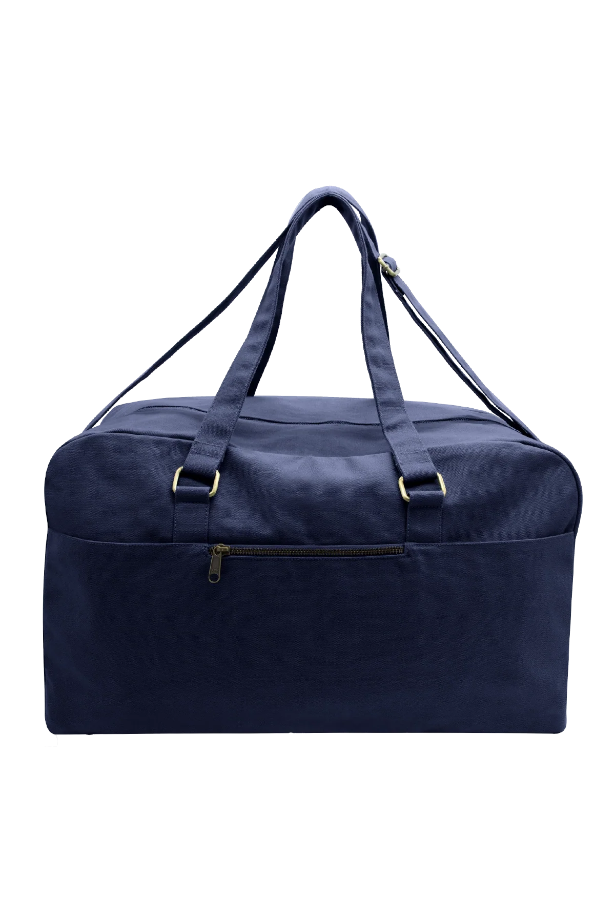 Borsa da viaggio Yves blu navy, vista posteriore su sfondo neutro