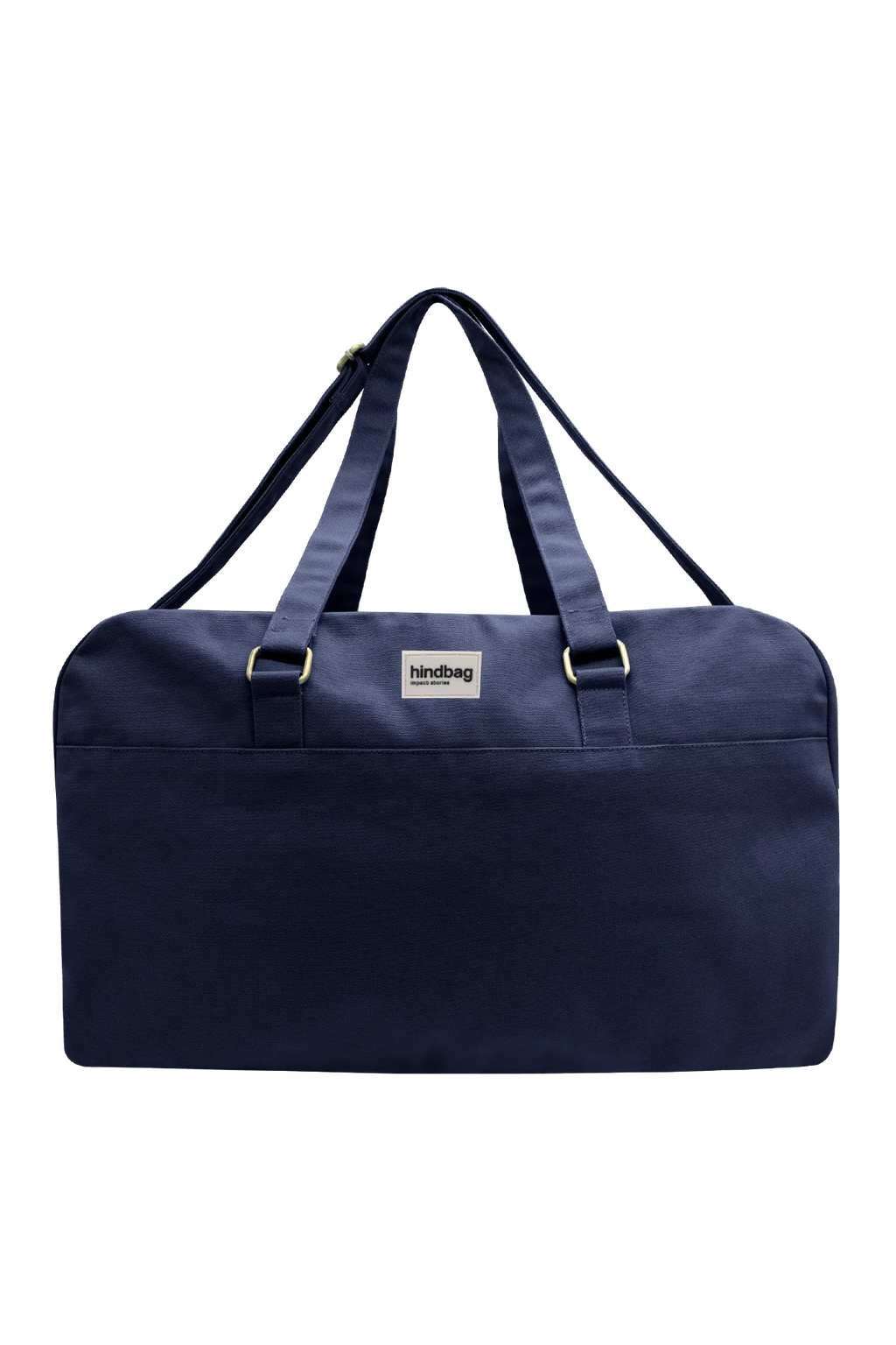 Borsa da viaggio Yves blu navy, vista frontale su sfondo neutro