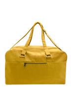 Grande borsa da viaggio unisex Yves color zafferano, vista posteriore su sfondo neutro