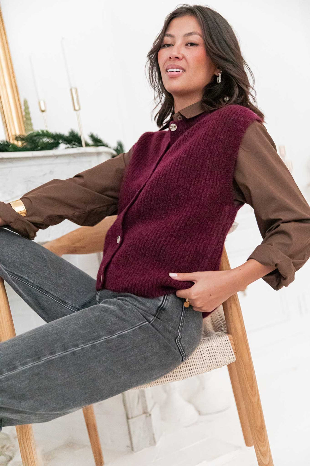 SACHA Bordeaux - Gilet senza maniche