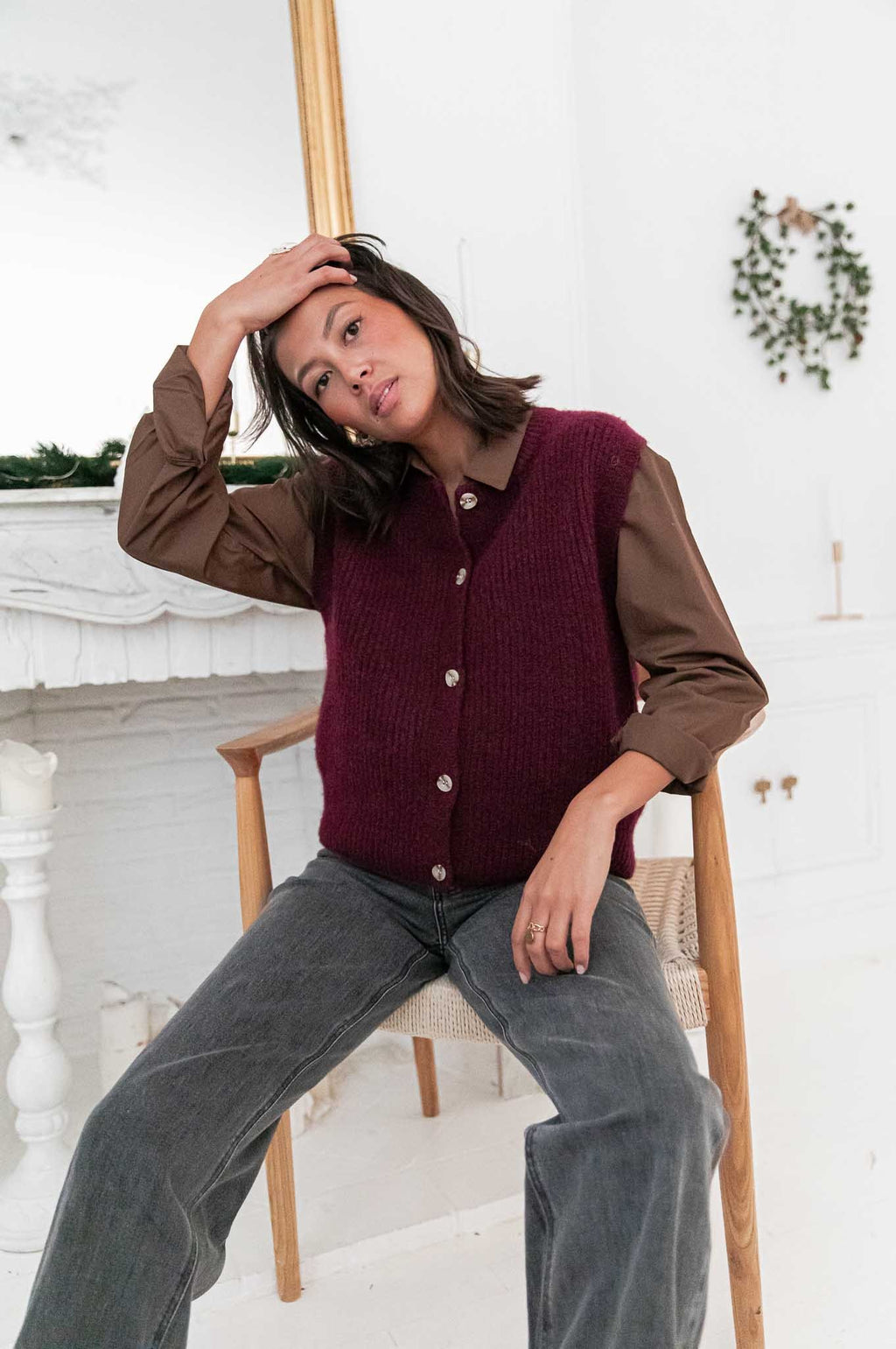 SACHA Bordeaux - Gilet senza maniche