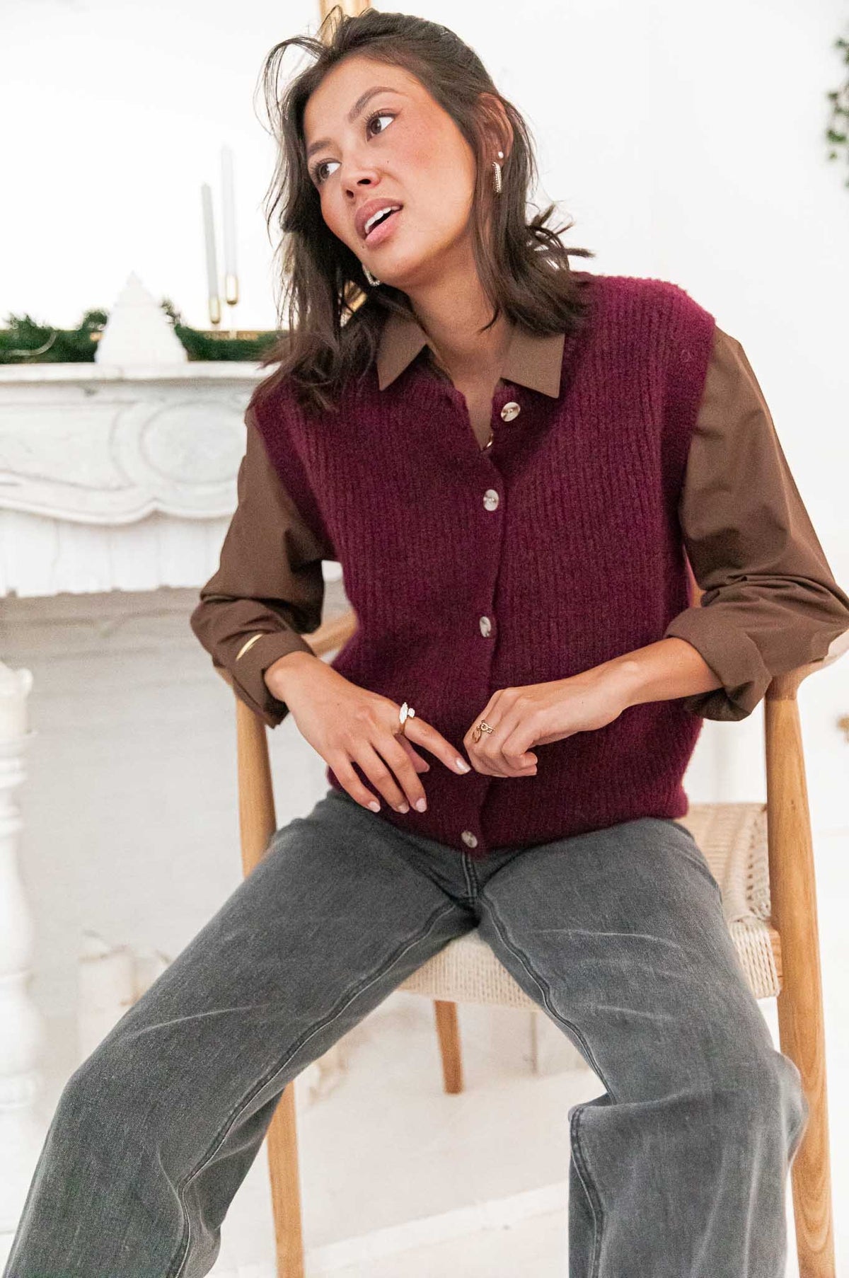 SACHA Bordeaux - Gilet senza maniche