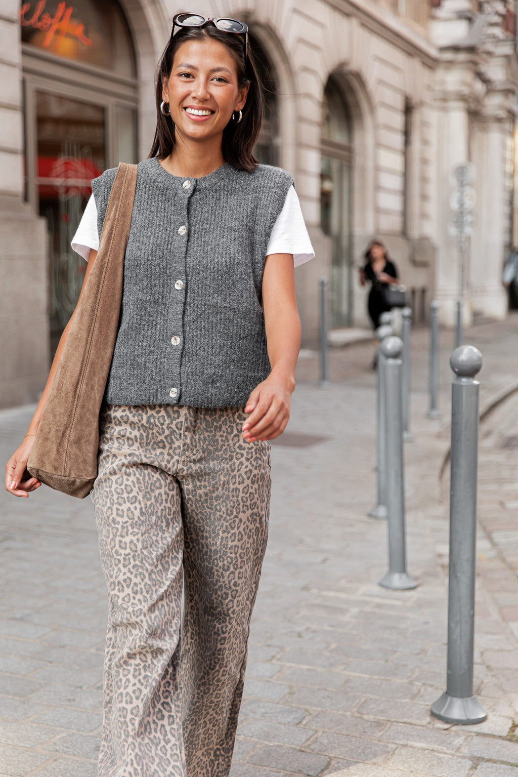 SACHA Grigio antracite - Gilet senza maniche