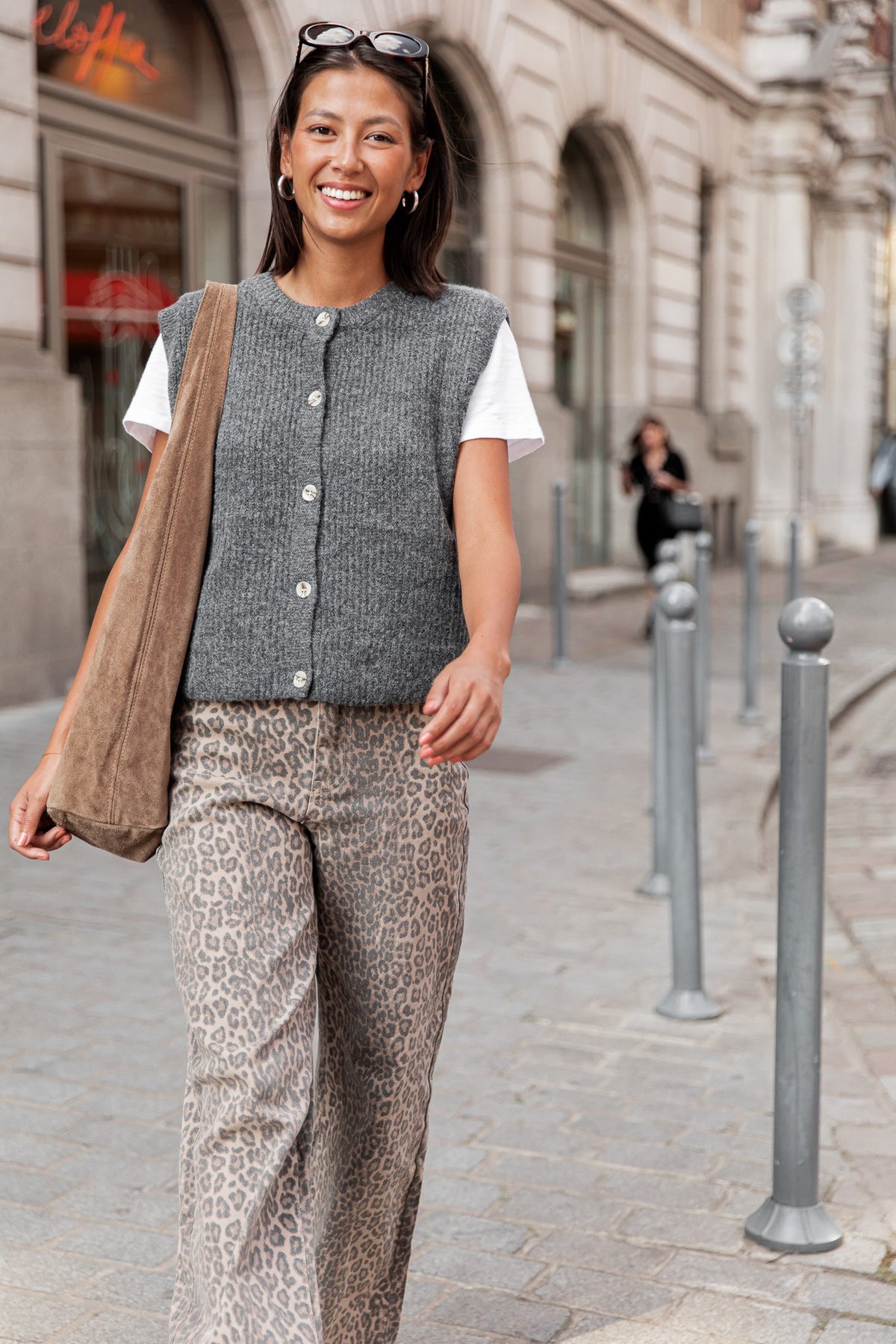 SACHA Grigio antracite - Gilet senza maniche