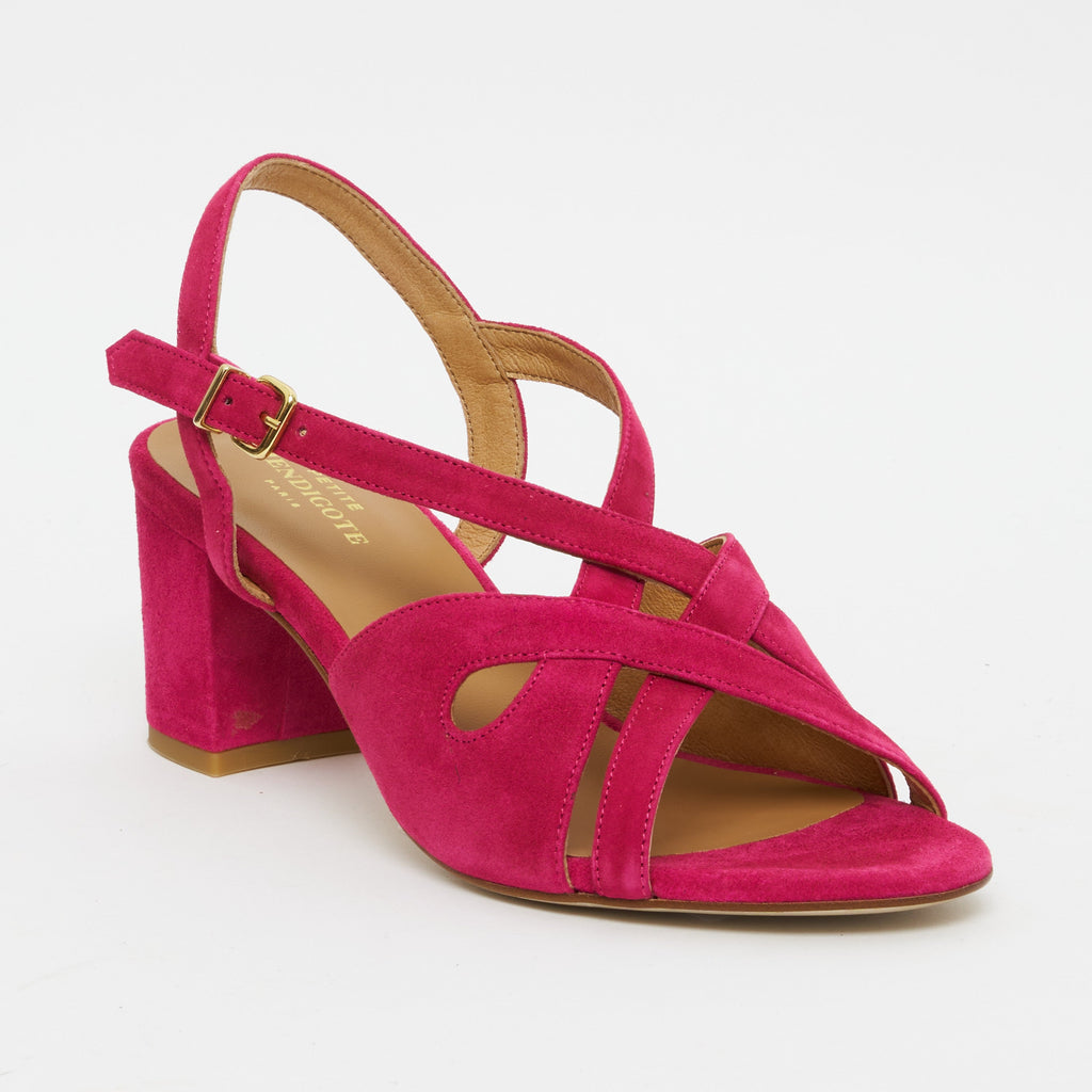Sacha Suede Sandals - Fuchsia