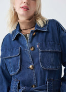 Salsa - Veste Denim Parka - Dark Wash - Femme