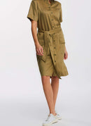 Gant - Robe Chemise Safari - Aloe Green - Femme