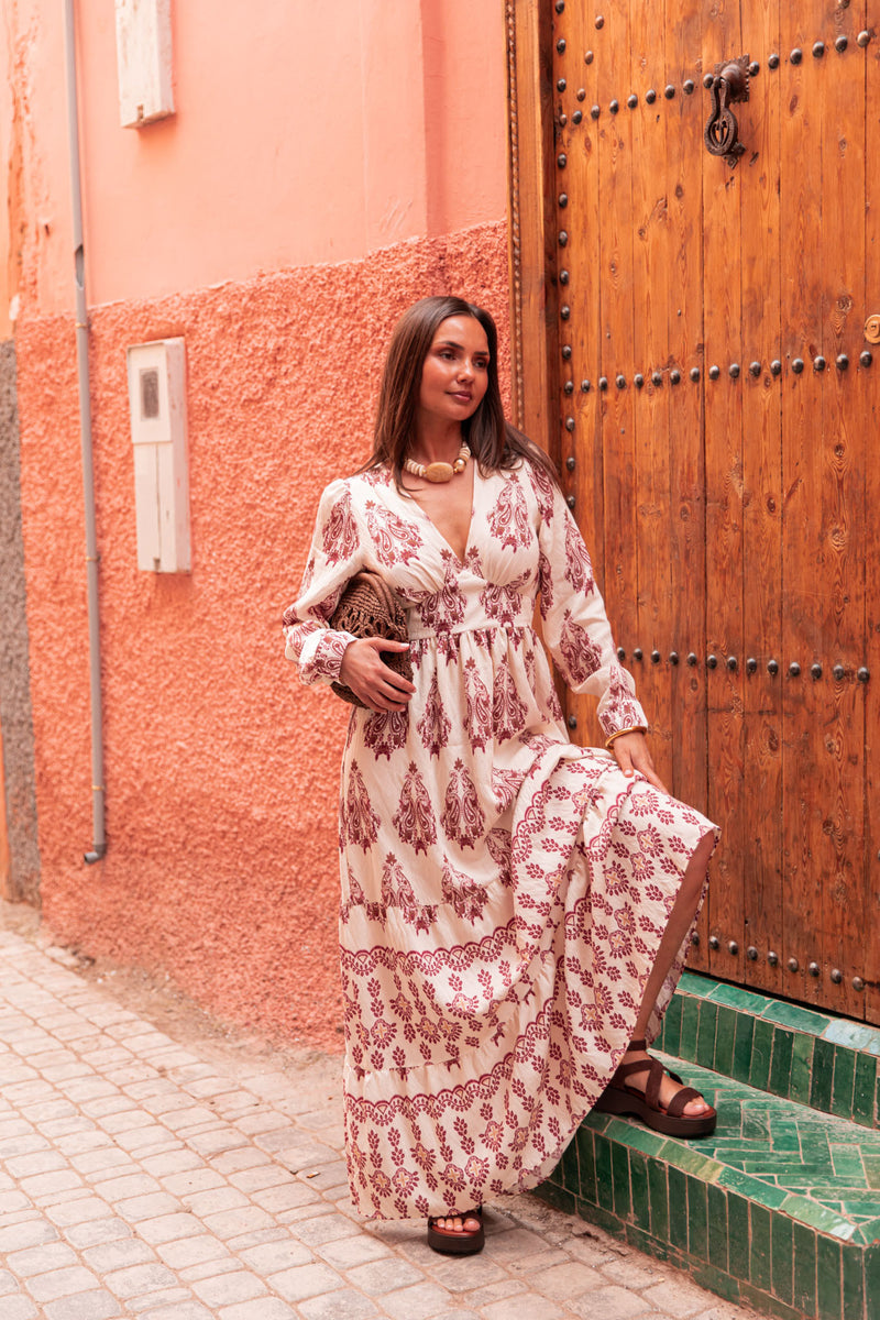 SAFIA Terracotta - Robe Fluide