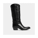 Mi-Bottes Sartore Sage-Sr420807 - Cuir/Python Noir