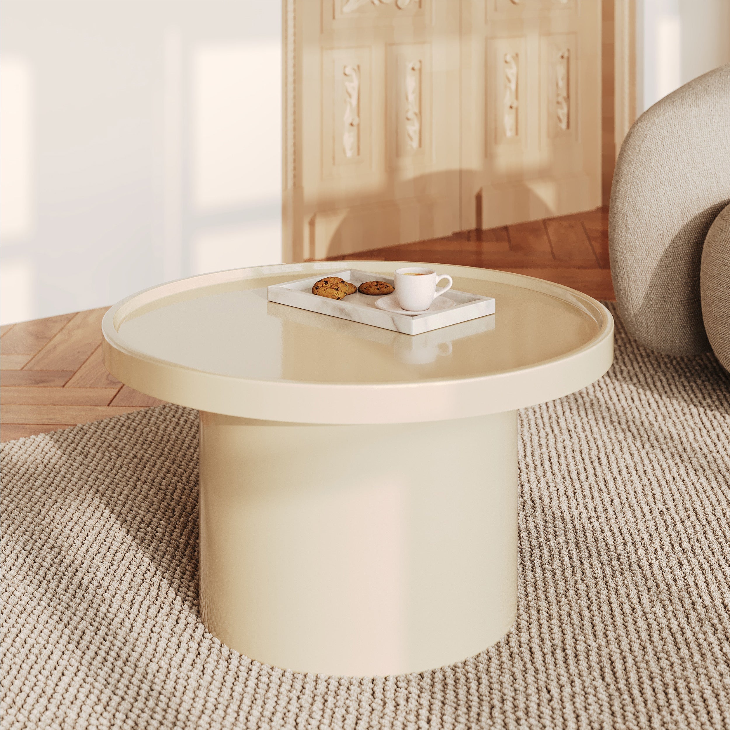 Nora - White Lacquered Mdf Coffee Table