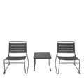 Solena - Conjunto de jardín para 2 personas - Metal - Gris oscuro