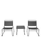 Solena - Conjunto de jardín para 2 personas - Metal - Gris oscuro