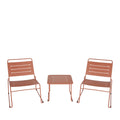 Solena - 2-Seater Garden Set - Metal - Terracotta