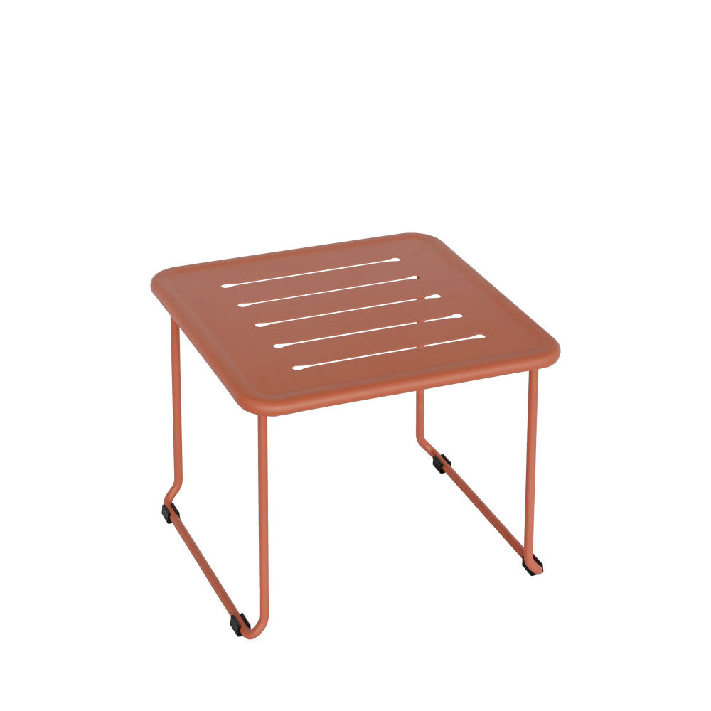 Solena - 2-Seater Garden Set - Metal - Terracotta