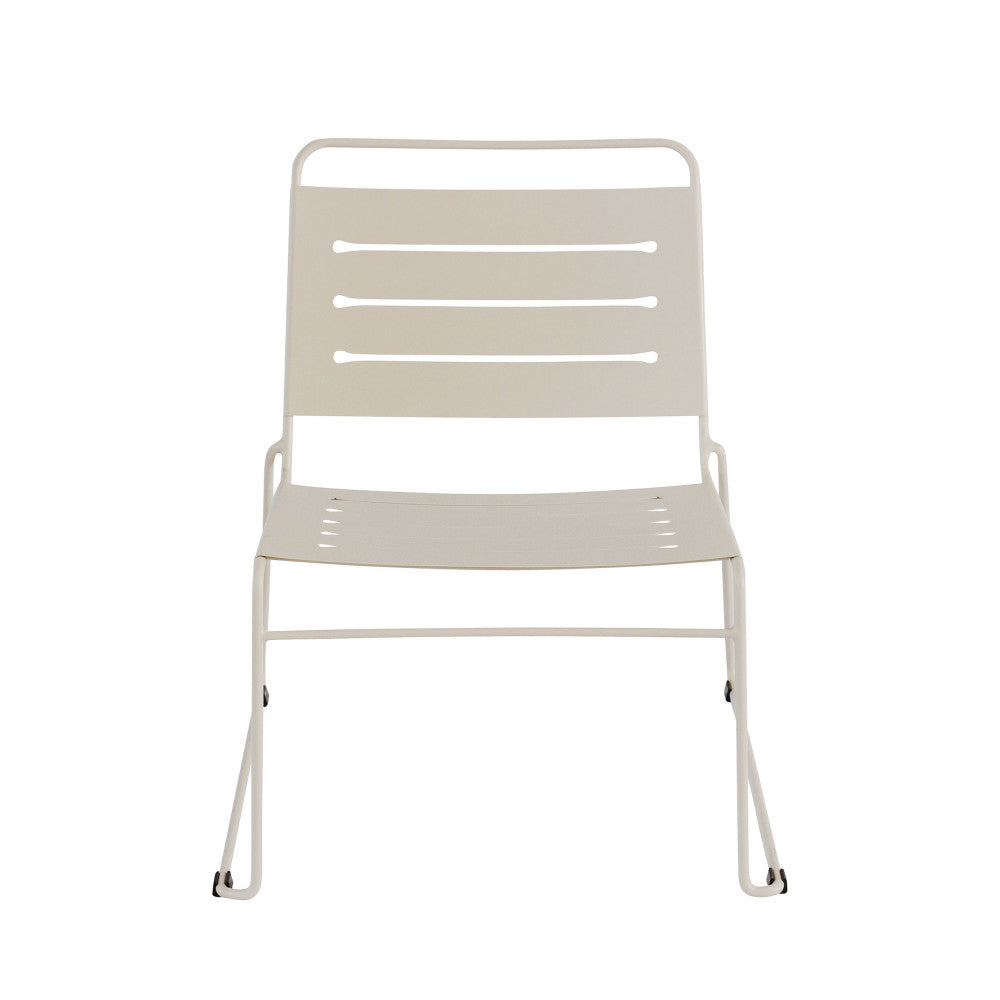 Solena - 2-Seater Garden Set - Metal - Beige