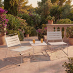 Solena - 2-Seater Garden Set - Metal - Beige