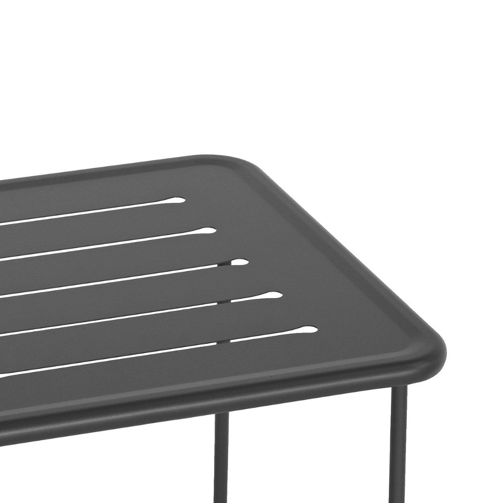 Solena - Conjunto de jardín para 2 personas - Metal - Gris oscuro