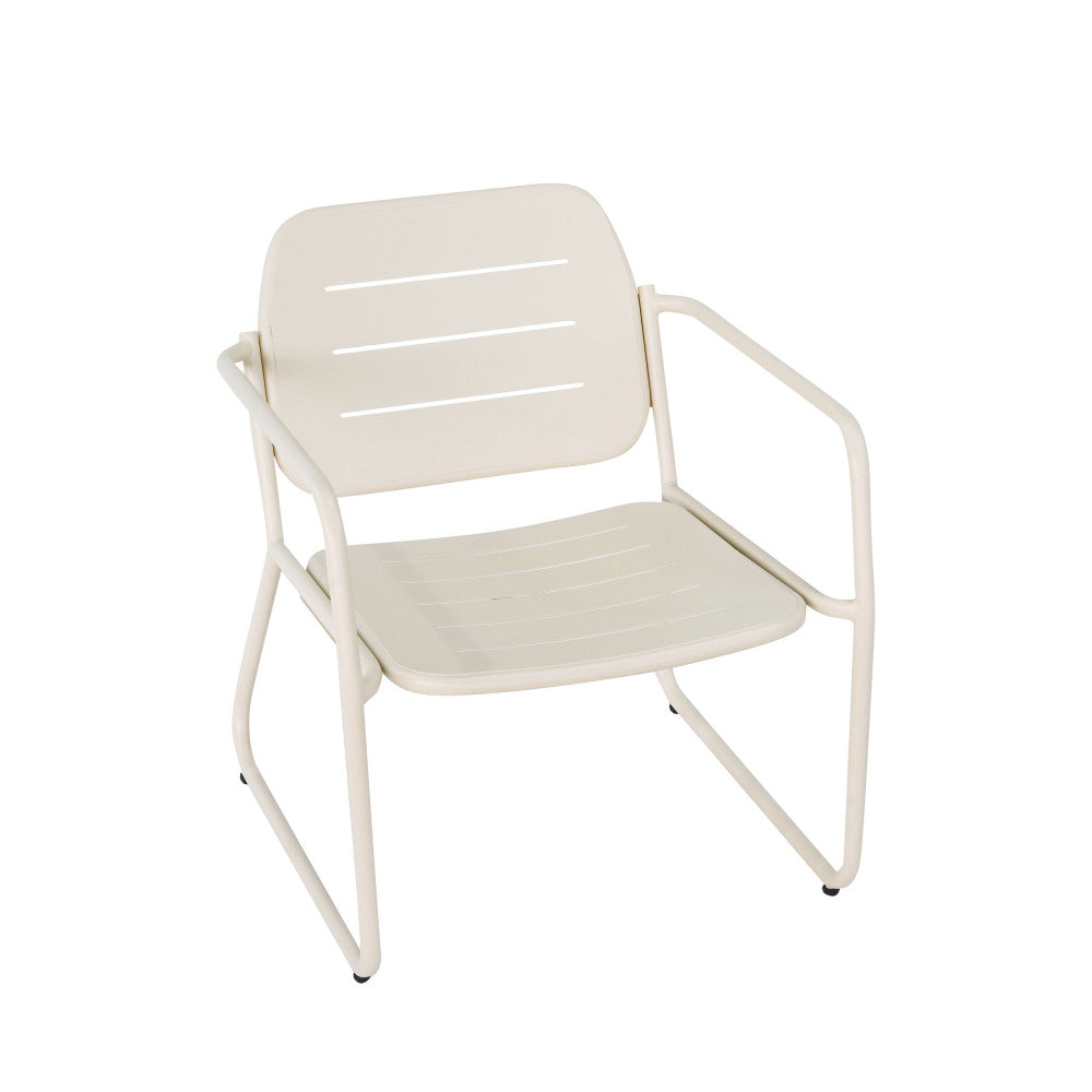 Zaro - 4-Seater Garden Set - Metal - Beige