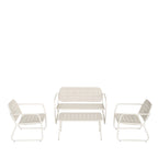Zaro - 4-Seater Garden Set - Metal - Beige