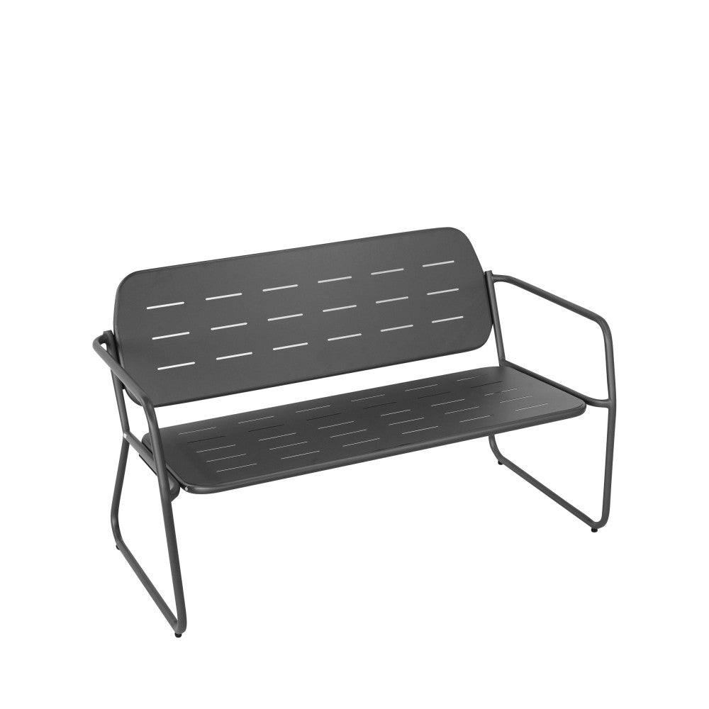 Zaro - Salon De Jardin 4 Places - Métal - Gris Foncé