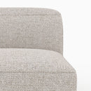 Canapé modulable Hestia en tissu beige 3 places avec pouf