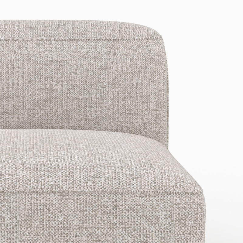 Canapé modulable Hestia en tissu beige 3 places avec pouf