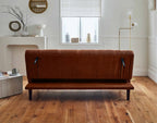Samarra - 2-Seater Clic-Clac Sofa Bed - Corduroy - Terracotta