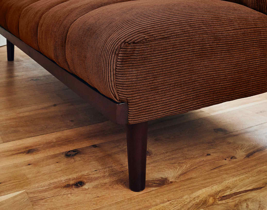 Samarra - 2-Seater Clic-Clac Sofa Bed - Corduroy - Terracotta