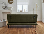 Samarra - 2-Seater Clic-Clac Sofa Bed - Corduroy - Green