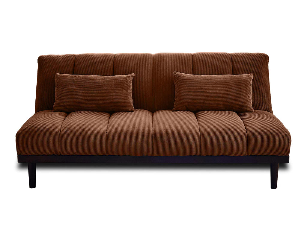 Samarra - 2-Seater Clic-Clac Sofa Bed - Corduroy - Terracotta
